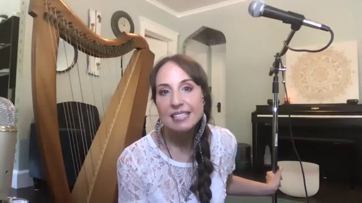 Kimberly Harrison sings "Tenalach" with harp, 08/2...