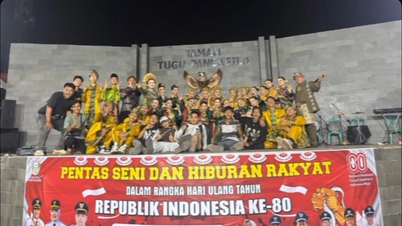 Tim Kesenian SMA N PLUS 2 Banyuasin III Pentas Seni Hiburan Rakyat Hut RI 80 Taman Pancasila