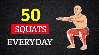 What happens if you do 50 squats every day 💪