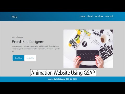 Animation for website | Html, CSS , Bootstrap ,SASS | GSAP Animation