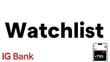 IG Platform: WATCHLIST | Customize Your Trading Strategy