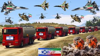 Israeli Oil Tankers Convoy Badly Destroyed by Iranian Fighter Jets in Jerusalem - GTA 5