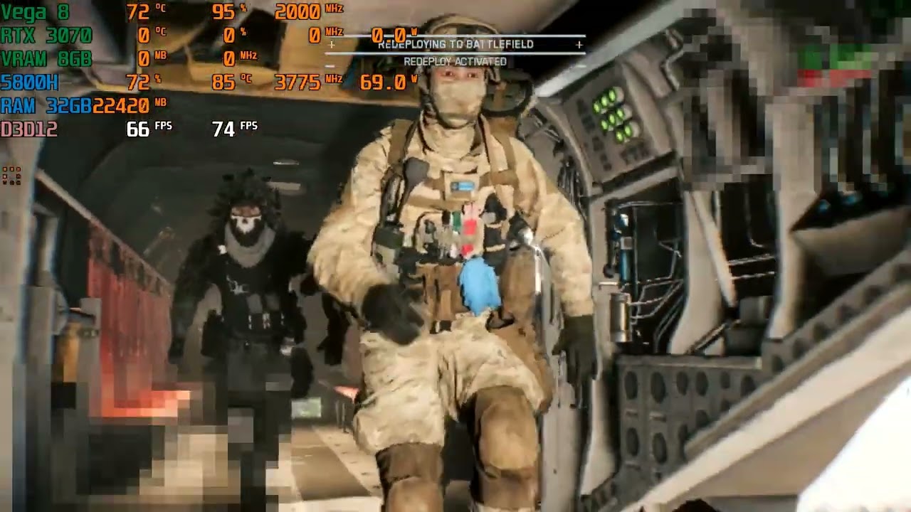 ASUS TUF A15 RTX 3070 Battlefield 6 FSR FG Ultra Performance 720p Vega 8