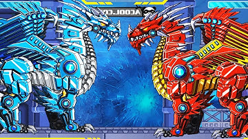 Robot Ice Dragon Vs Kangaroo Vs Turtle Vs Sickle Vs Red Dragon | Eftsei Gaming