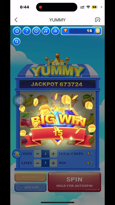 Playing Yummy Game in Bigo from 26 diamonds to 102 diamonds 💎