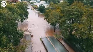 WEB EXTRA: Drone Video of Fayetteville, North Carolina Flooding