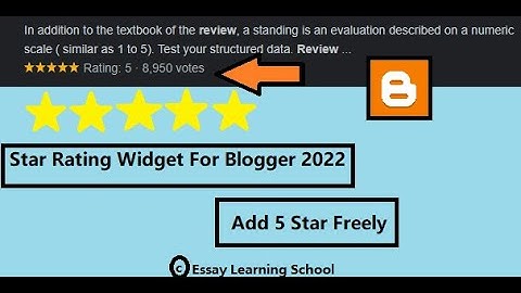 Star rating widget for blogger| How to Add Aggregate Rating in Blogger Post| @ommie2717