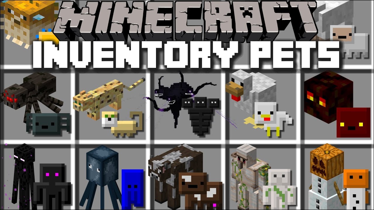 Minecraft Inventory Pets Mod Transform Mobs In To Pets That You Can Use Minecraft Youtube