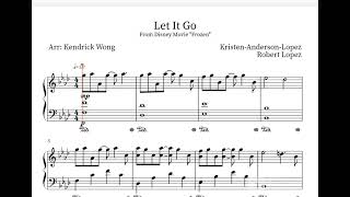 Let It Go~Frozen Piano Sheet Music