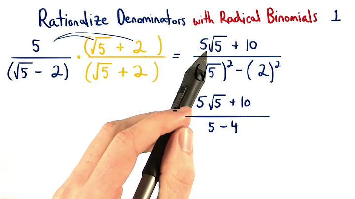 Rationalize Denominator with Radical Binomials 1 - Visualizing Algebra