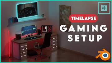 Low Poly Gaming Setup Desk Modelling Timelapse | Blender 3.0 | Capuccino 3D