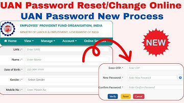 UAN Password Reset Process Online 2025-26 | UAN Password Reset | Forgot UAN Password