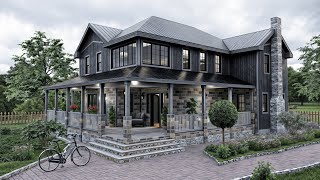 Inside a Beautiful 2-Story 3-Bedroom Cottage with Basement 10.5x12m (34'x39') – Full Tour
