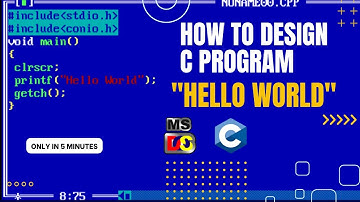 Create First C Program (Hello World) in turbo c++ || Tech Coded