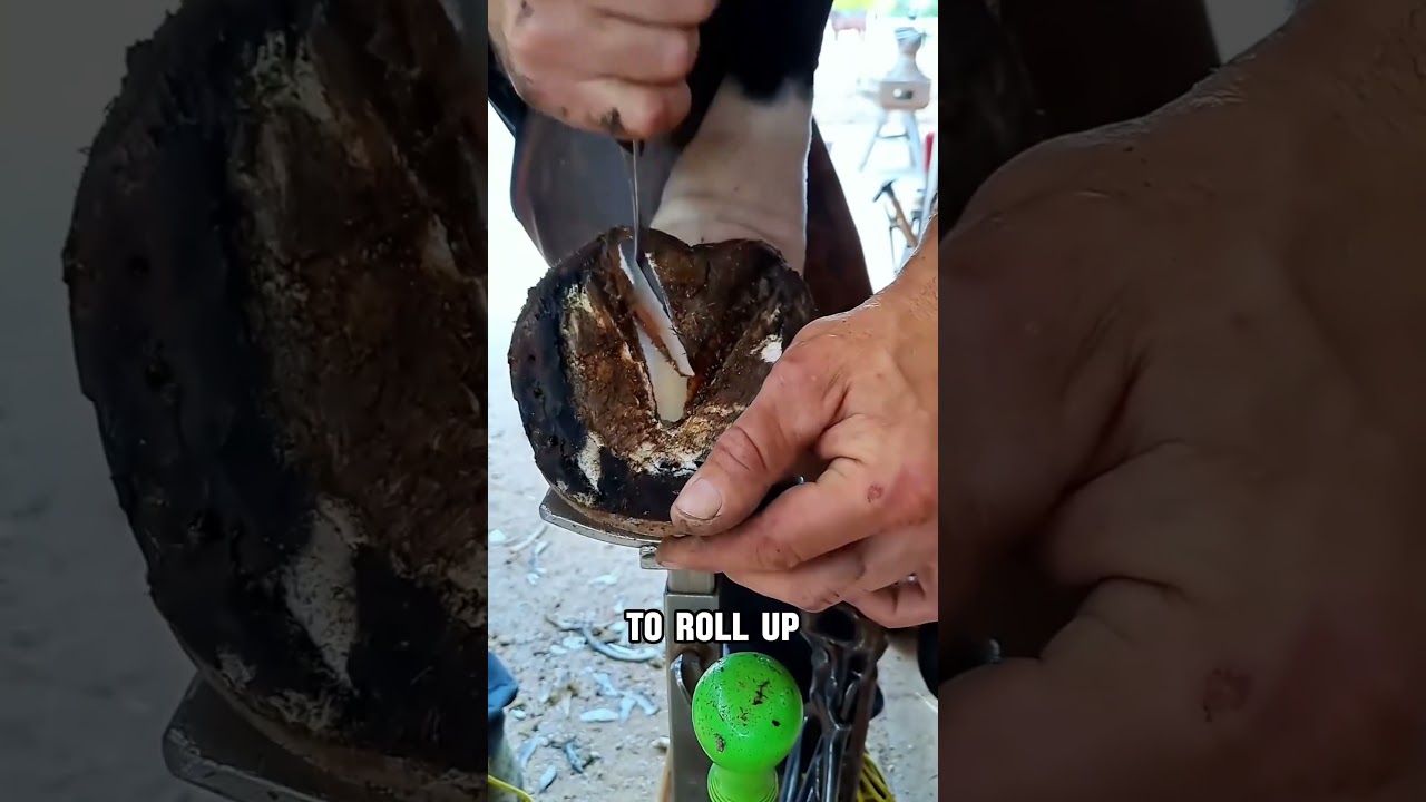 Horse Hoof Rescue Trash & Dirt Removed
