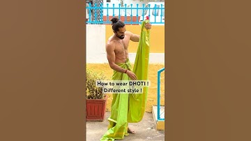 Easy method to wear dhoti 😍 #yt #ytshorts #shorts