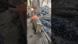 Traditional Blacksmithing Skills ⚒️ #shorts #blacksmith#viral