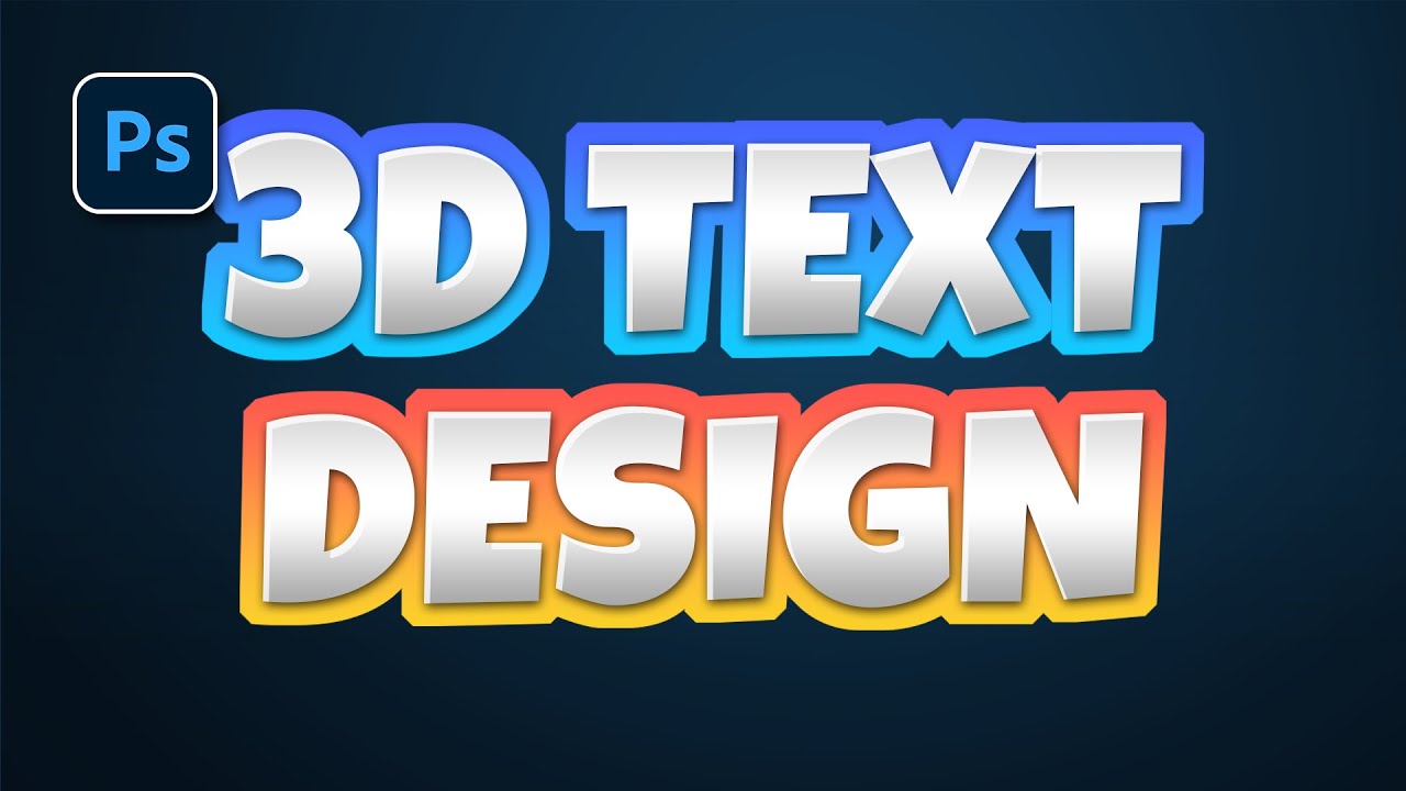 How to Create 3D Text in Photoshop | 3D Text Effect Photoshop CC