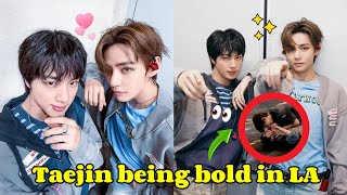 Taejin / JinV: Taejin being bold in LA 🤭