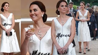 Princess Catherine DAZZLES in daring dress at Warsaw Party