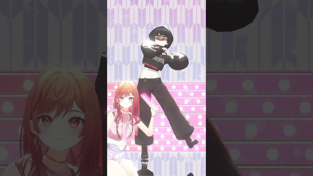 【悲報？朗報？】ダンス下手すぎて黒子さんにオリ曲踊ってもらったよw 今日も大天才っ！モーション配布中🥰 #vtuber #shorts #踊ってみた #ホロライブ #一条莉々華