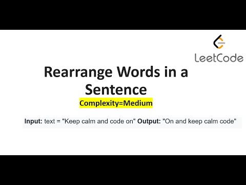 Rearrange Words in a Sentence #java #Strings #linkedHashmap #java #javaInterview #interviewQuestion
