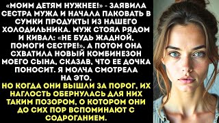картинка: «Моим детям нужнее!» Сестра мужа выгребла наш холодильник и забрала вещи моего ребенка. Но ее ждал..