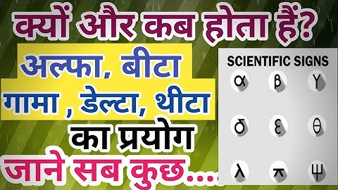 अल्फा, गामा, डेल्टा का प्रयोग क्यों और कब होता हैं?What is Alpha,Beta,Gama, Delta etc.#GreekAlphabet