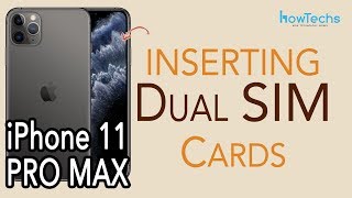 How to insert dual sim cards into the new iphone 11. this is an 11 pro
max with (hk version). only hk and china versions have phys...