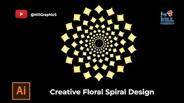 How to Create Beautiful Spiral/ Pattern Design using Adobe Illustrator  @nillaianimation1
