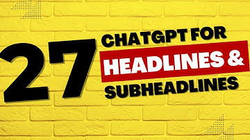 How To Use ChatGPT To Generate Sales Letter Headlines and Sub-headlines?