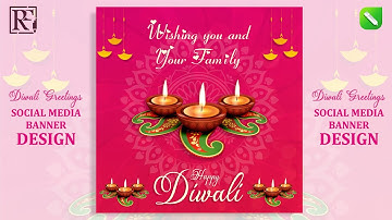 How to Make Diwali Greeting Card in CorelDraw | Diwali Wishes | Diwali Social Media Banner Design |