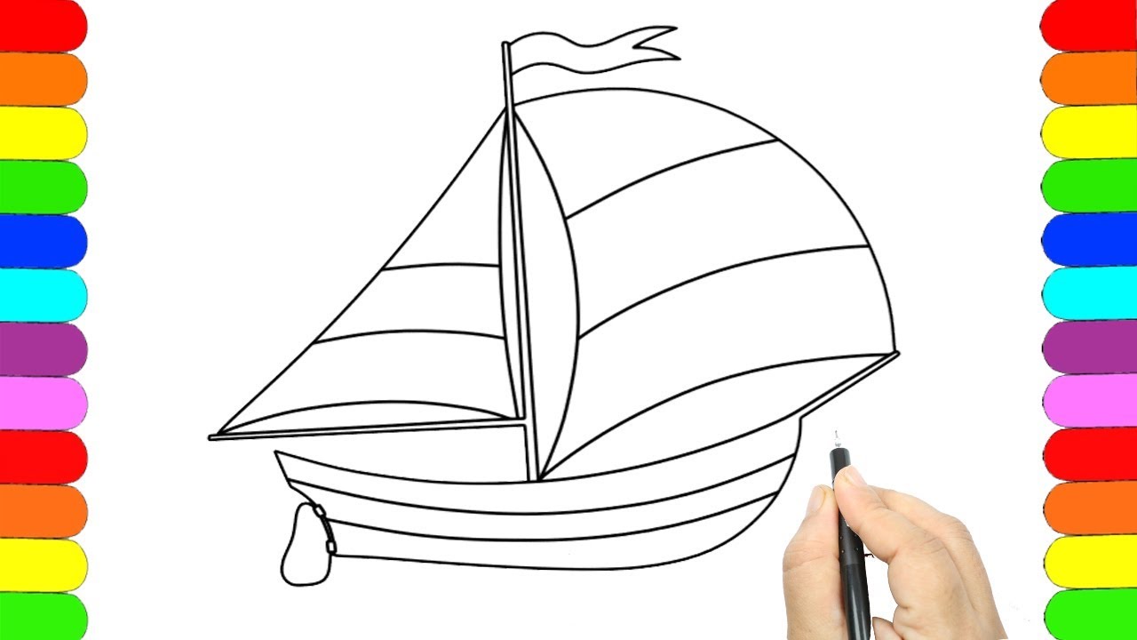 Yacht sketch drawing icon summer themed Royalty Free Vector