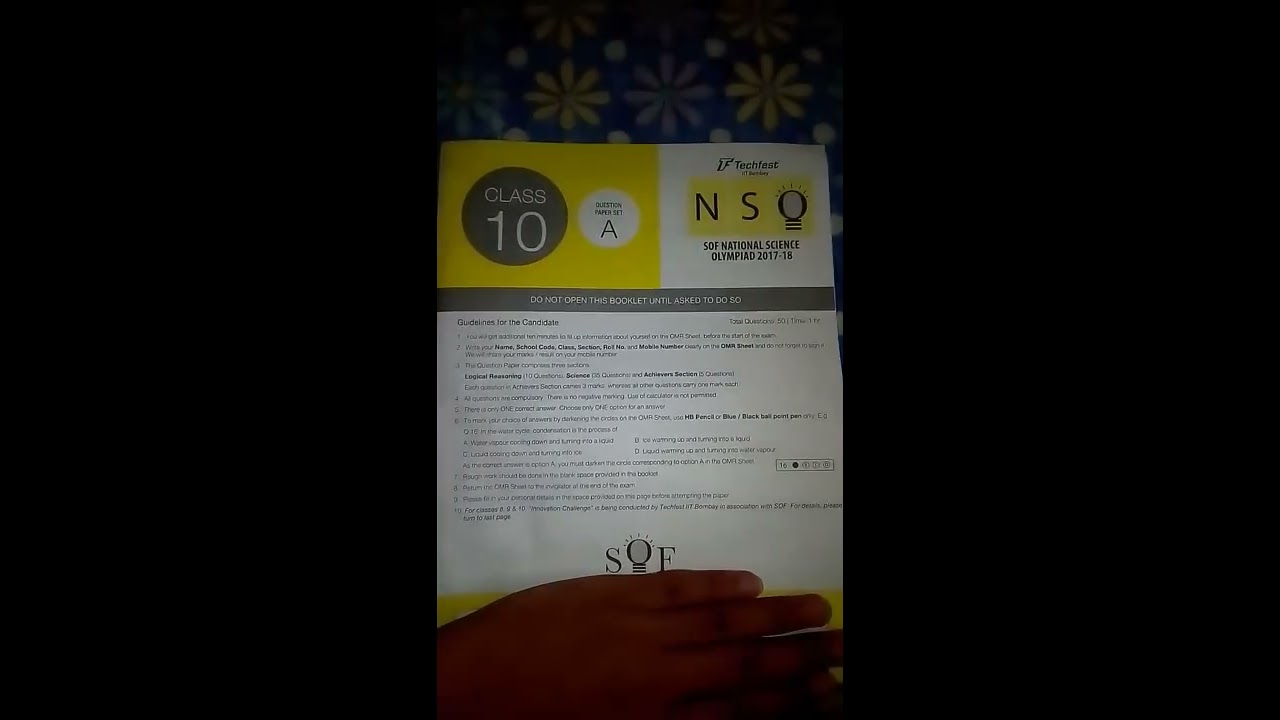 SOF NSO for paper National paper / Science paper free 2018 sample class question / question 10 NSO question paper free question Science 10 SOF class National NSO / sample paper / paper NSO for 2018