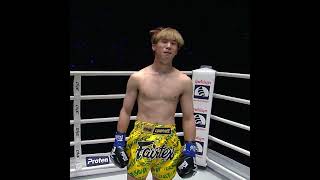Welcome to ONE 🎊 Ranma earns a US$100K contract as your newest bantamweight kickboxing contender! 💰