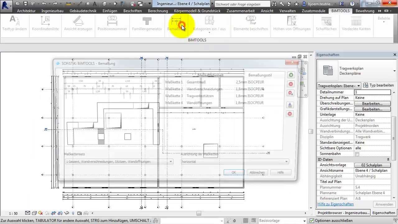Ingenieurbau mit Revit und SOFiSTiK - Beschriftung mit SOFiSTiK BiMTOOLS 2014