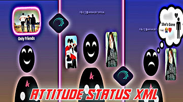 NEW ATTITUDE XML FILE 👿🔥 ALIGHT MOTION PRESET #xml #attitude #alightmotion