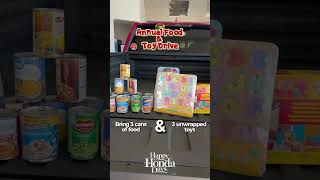 Annual food and toy drive