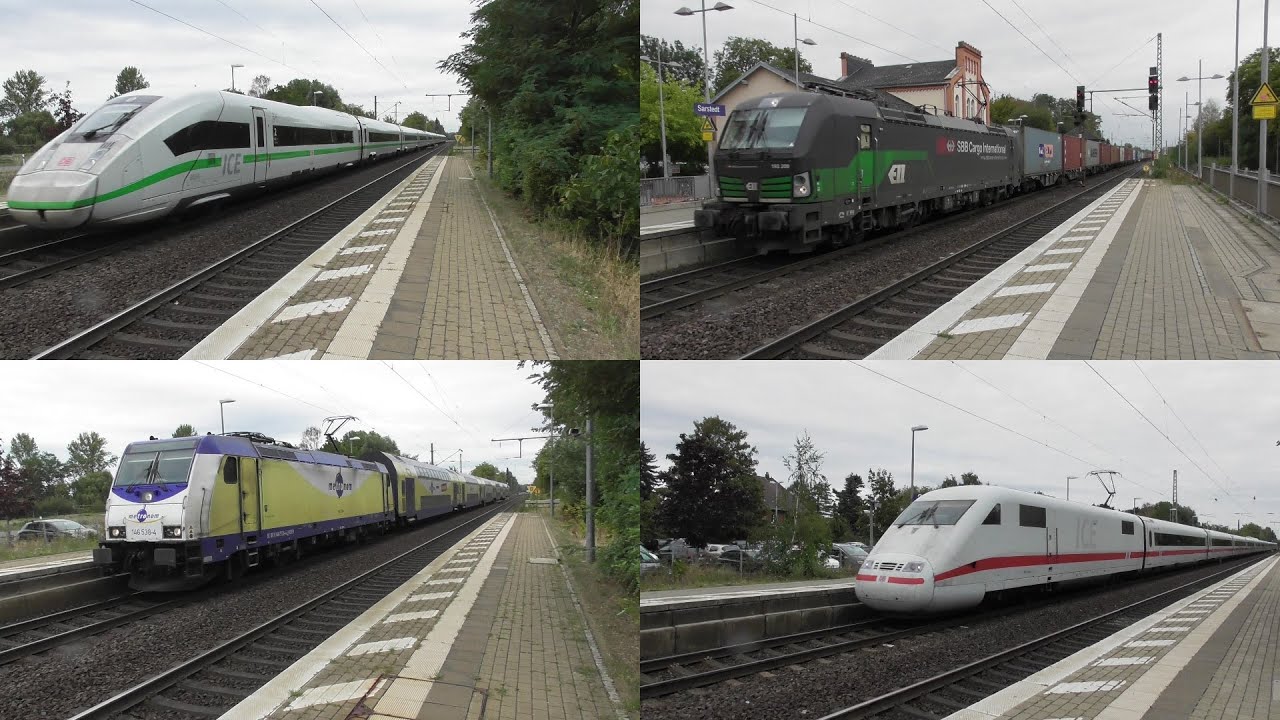 Bahnverkehr in Sarstedt mit ICE 1,2&4, Metronom, Erixx, Flixtrain, S-Bahn und vielen Güterzügen