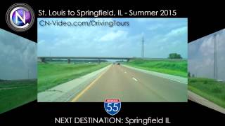 Time Lapse Driving Tour: St. Louis to Springfield, IL