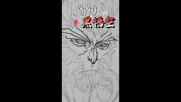Drawing Wukong from Black Myth Wukong #shortsfeed #shortsvideo #blackmyth #gameplay #tutorial #arte