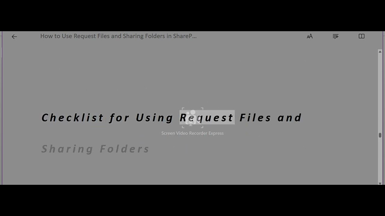 Request Files and Sharing Folders in SharePoint - YouTube