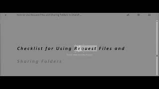 Request Files and Sharing Folders in SharePoint