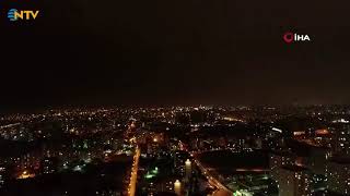 İstanbulda Geceyi Aydınlatan Şimşekler...