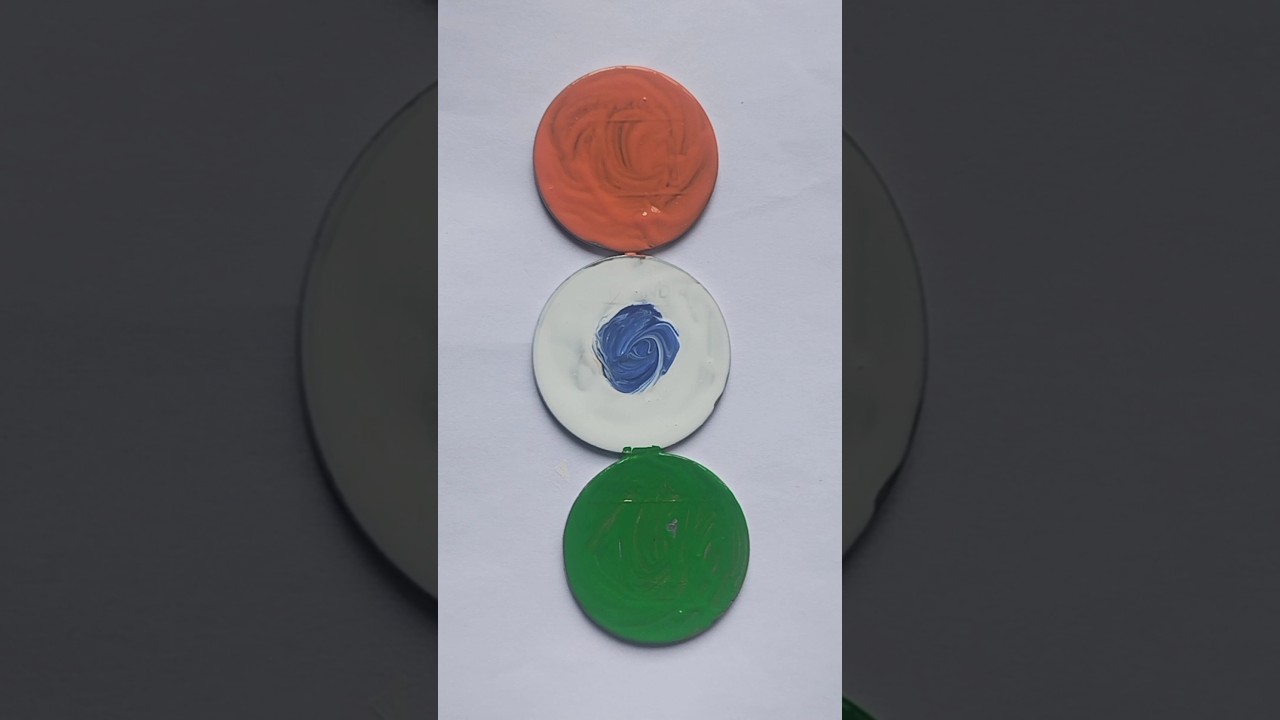 india flag painting 🇮🇳 on coin 🪙 