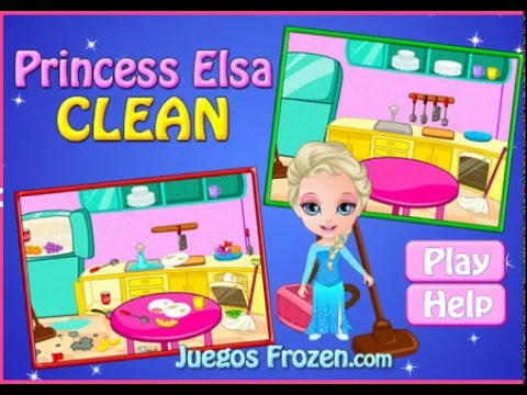 Permainan Elsa Bersih Bersih Rumah Princess Elsa Cleaning 