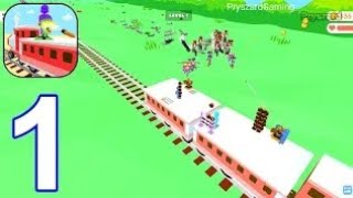 Train Defence 3D - Gameplay Walkthrough Part 1 Levels 1-2 Stick Train Shooter Defense (iOS, Android) screenshot 5