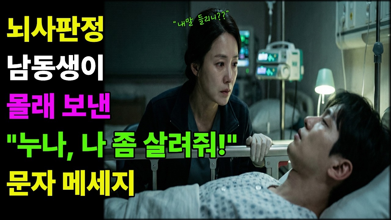 뇌사판정 남동생이 몰래 보낸 