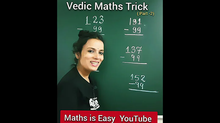 Vedic Maths Trick | Vedic Maths | Subtraction Trick/ Maths Trick #Shorts  #Youtubeshorts #mathtrick