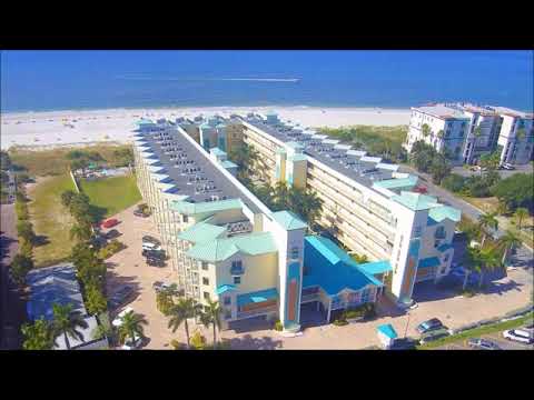 Sunset Vistas Beachfront Suites and Treasure Island Beach from the Air